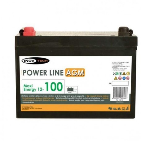 Bateria Agm Bateria Agm 100 Amperios Inovtech Powerlib